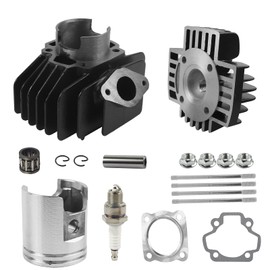 FLYPIG 60cc Big Bore Piston Gasket Kit Cylinder Head Piston Assembly for 1979-2017 Yamaha PW50 QT50 YF60S 4-Zinger YT60 Tri-Zinger 50cc 4J2-11311-01-00