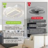 Modern LED Ceiling Fan 20 Inch Remote Control Reversible Motor