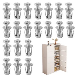 Hollow Wall Fixings,20 Pcs Hollow Door Fixings,Extra Short Hollow Wall Anchor, Drywall Anchor for Aluminum-Cladding Sheet Steel Plate Iron Plate Hollow Plastic Sheet(M4x20mm)
