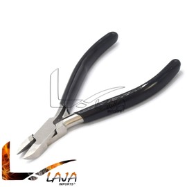 Laja Imports Wire Cutter Stainless Steel Diagonal Cutting Pliers Micro Flush Cut Cutters, 4.5 Inch (Wire Cutter 4.5 Inch) for Educational Use