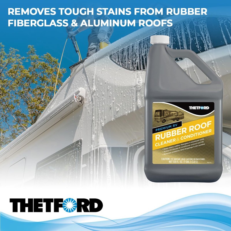 THETFORD Premium RV Rubber Roof Cleaner & Conditioner - Non-Toxic
