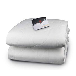 BIDDEFORD BLANKETS Quilted Electric Heated Mattress Pad with Digital Controller, Twin, White