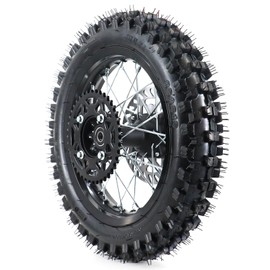 90/100-14 3.00-14 Tire Tube,14" Rear 15mm Axle Rim Wheel With Brake Rotor and 428 41T Sprocket For 110cc pit bike Apollo 125CC SSR 150 cc Tao Kayo TSD 110 TD 125