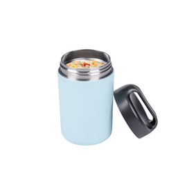 Goodful Tarro de alimentos aislado sellado al vacío con tapa de asa, termo de acero inoxidable, contenedor de almuerzo, 16 onzas, azul cielo