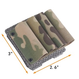Tactical Glow Stick Pouch Chemlight Pen Holder Flashlight Battery Organizer Molle Gear Glow Sticks Panel (Camo)