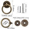 6Pcs Antique Bronze Ring Pulls Vintage Small Ring Pulls with