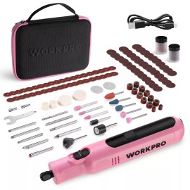 WORKPRO Cordless Rotary Tool, 8V Rotary Tool Kit with 117 Accessories-Pi