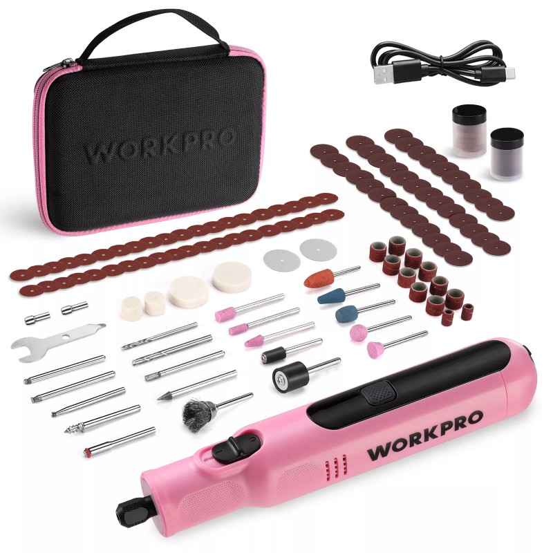 WORKPRO Cordless Rotary Tool, 8V Rotary Tool Kit with 117