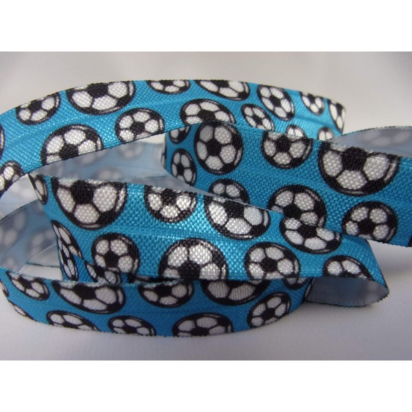 Fold Over Elastic - Neon Blue FOE - 5/8" Wide,