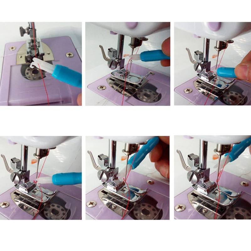 LUORNG 4PCS Automatic Needle Threader Needle Threading Tool Machine Needle