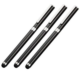 Tek Styz PRO Stylus + Pen Works for Raspberry Pi Zero v1.3 with Custom High Sensitivity Touch and Black Ink! [3 Pack-Black]