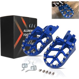 JFG RACING Dirt Bike Foot Pegs,CNC Rest Pedal Footpegs for CR125 CR250 02-11/CRF150R 07-24/CRF250R 04-24/CRF300L 21-24/CRF450R 02-24/CRF250X CRF450X CRF250RX CRF450RX CRF450RL CRF250L CRF1100L-Blue