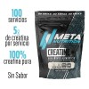 Creatina Monohidratada 500 G Meta Nutrition 100 porciones En Polvo