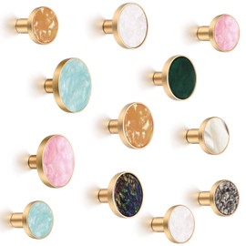 Brushed Gold Shell Decorative Wall Hooks Towel Hook Nordic Minimalist Shell Towel Hook, Integrated Decoration and Storage(Morden Colors,12 Sets)