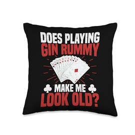Gin Rummy Lover Gin Rummy Game Set Cards Gin Rummy Throw Pillow