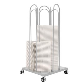 SEANESZTI Hanger Organizer Stacker, 4 in 1 Hanger Rack Stand with Wheels, Clothes Hanger Storage Rack, Clothes Hanger Organizer Stand for Closet Laundry Room, Commercial Hanger Storage, Sliver