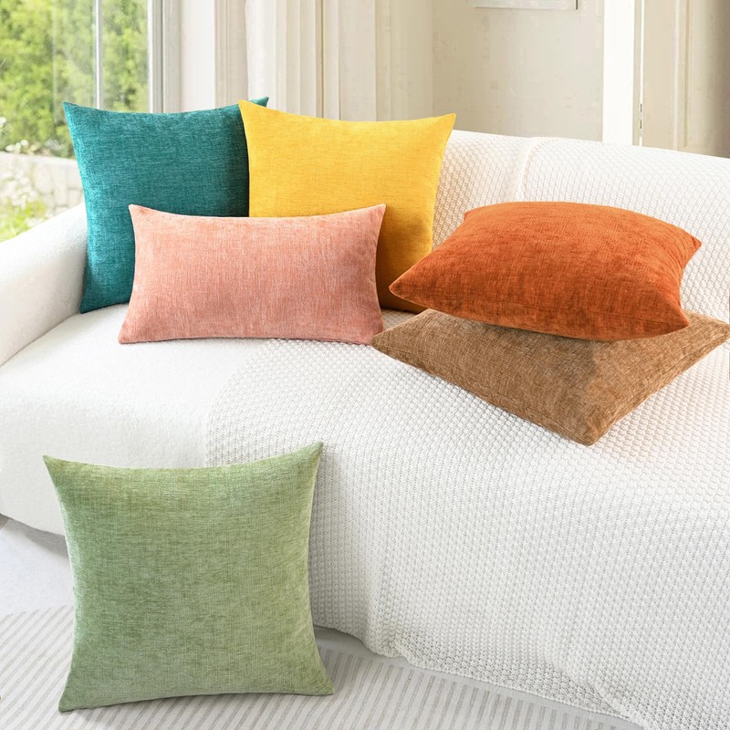 CaliTime Cushion Covers Pack of 2 Cozy Throw Pillow Covers