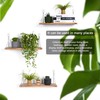 MITIME Floating Shelves Set of 3 Rustic Solid Wood Floating