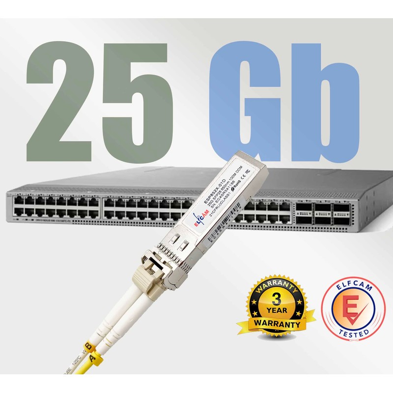Elfcam® - 25G SFP28 SR Transceiver Module SFP28 25GBASE-SR 850nm