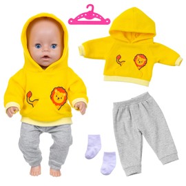 Baby Doll Clothes for 14-18 Inch Doll, New Doll Clothes Outfits for 35-45 cm Baby Doll, Sweet Doll Clothes New Dress Hat, Dress-Up Fashion Baby Doll Clothes Accessories (Not Include Doll)