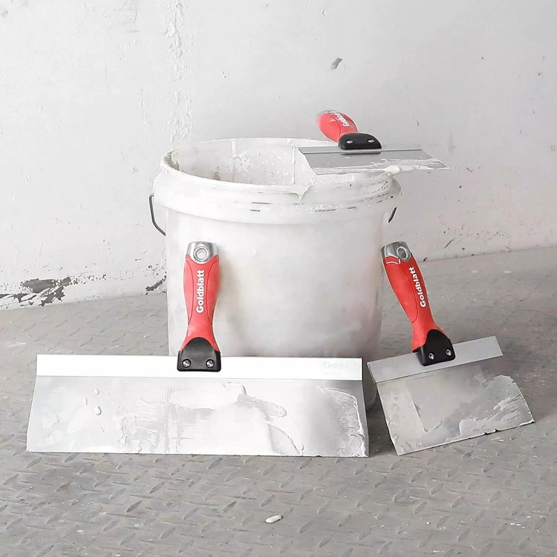 Goldblatt Drywall Tools, Drywall Knife Set 5-Piece Stainless Steel Taping