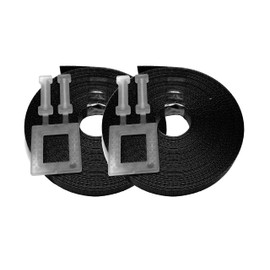 Pallet strapping kit Black 10m x 12mm with 1 plastic buckle, 2 pack