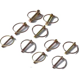 Donaly Lynch Pin Lock Pin for Agricultural Machinery Cultivator Tractor Pipe Connection Joint Set of 10 (0.3 x 1.8 inches (8 x 45 mm)