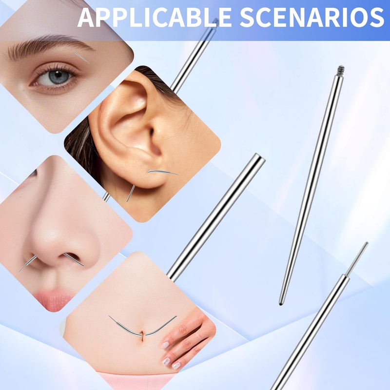 BCYSNR 5 Piece Piercing Insertion Aid Piercing Needle, Piercing Set,