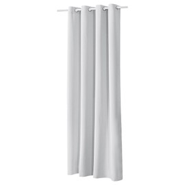 WOLTU Blackout Curtains with Eyelets Thermal Curtain Opaque Against Cold and Heat Eyelet Curtain 250 g/m² Thick Curtains Blackout Curtains Living Room Bedroom 135 x 225 cm Grey White (Pack of 1)