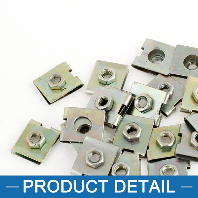 A ABSOPRO Spring Metal Plate U Shape Clips Speed Nuts