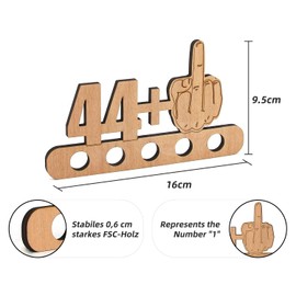 Giftota - Original Funny 45th Birthday Money Gift, Wood - 44 + 1 - Gift for 45th Birthday - Birthday Anniversary - Wooden Gifts - Gifts for Friends, Family