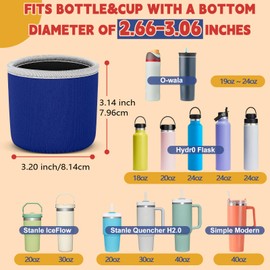 Playexen Neoprene Water Bottle Boot, 2.7" - 3.1" Washable Tumbler Sleeve Cover, Universal Bottle Bottom Protector for O'wala 19-24 oz, S'tanley 20-40 oz, Hydr0 Flask 20-24 oz, Simple Modern (Red)