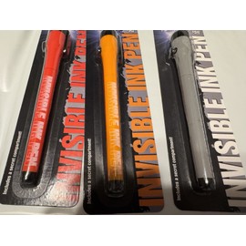 scholastic 3 UV Secret Message, Invisible Ink pens, brand new in factory packaging