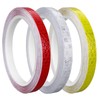 Prasacco 3 Rolls Reflective Tape, 10mmx8M High Visibility Safety Warning