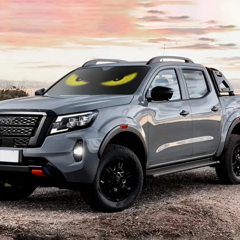 TSUINZ For Ford Mustang Yellow Eye Car Front Windshield Sun