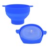 Microwavable Popcorn Bowl with Transparent Lid and Handle Collapsible Silicone
