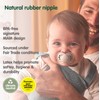 MAM Original Latex Pacifiers, Binky Pacifier for 0-6 Months, Natural