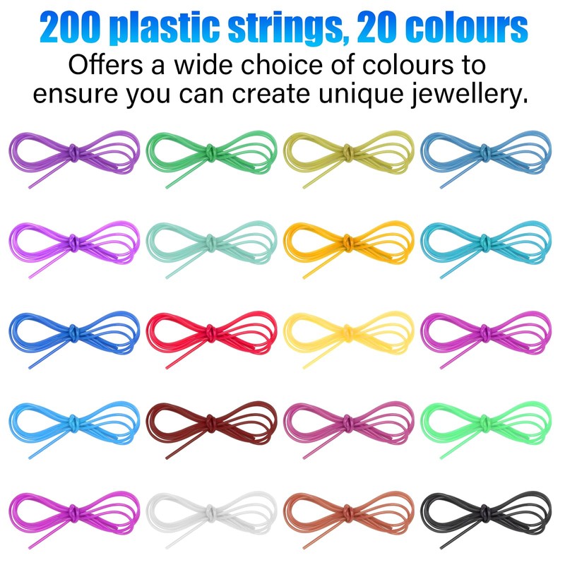 Zanfqvo 200 Pieces Scooby DOO Ribbons - 20 Colours Scoubidou