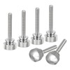 sourcing map M3x20mm Knurled Thumb Screws, 6pcs Brass Knurled Thumb