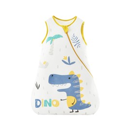 E-RIDES Baby Sleeping Bag, Sleeveless, 1.5 Tog, Winter Sleeping Bag, Soft All-Year Cotton Sleeping Bag, Zip for Newborns, Boys and Girls, Sleepsuit for Infants (Dinosaur, Large)