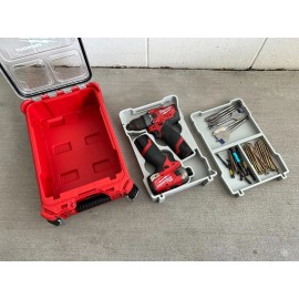 Jonah Pope Design Milwaukee Packout Insert for M12 Drill and Impact Driver Gen2  (Insert Only) - Red