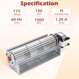Convection Blower Fan for Avalon Lopi Travis Industries Pellet & Gas Stoves Fireplaces, 250-03861 8900755A 250-00589 Blower Fan Motor Replacement