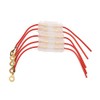 uxcell 5Pcs Universal Red Wire Clear Plastic Shell Cap Wired