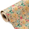 WRAPAHOLIC Kraft Floral Wrapping Paper Roll - Mini Roll -