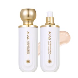 Qin Derdom Liquid Foundation, Pore Cover, Moisturizing, Glossy Skin, Natural Skin Color, Transparency, Bare Skin, Mask and Oil Resistant Beauty Serum, Unisex, Makeup Prevention 1.1 oz (30 g)