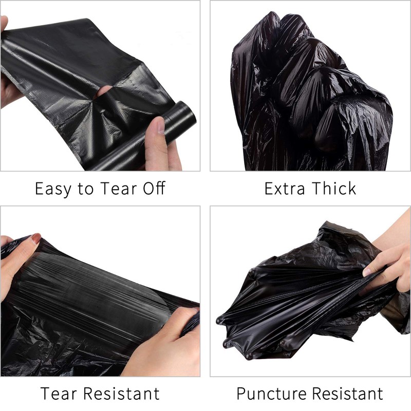PetsHome Trash Bags, Garbage Bags, 100 Count 6 Gallon [Extra