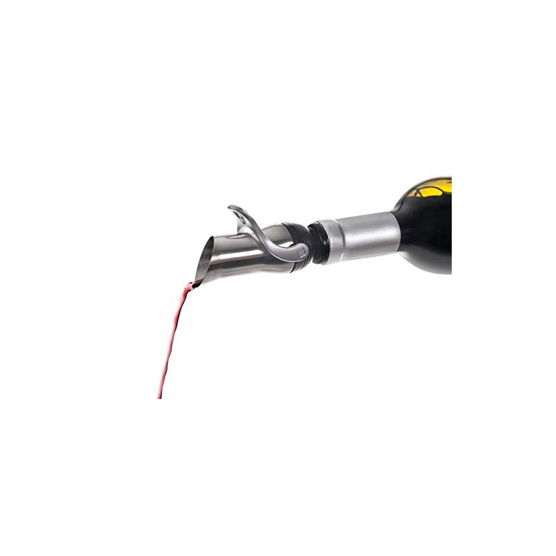 IBILI 695022 ESCANCIADOR DE VINO CON CIERRE, Stainless Steel