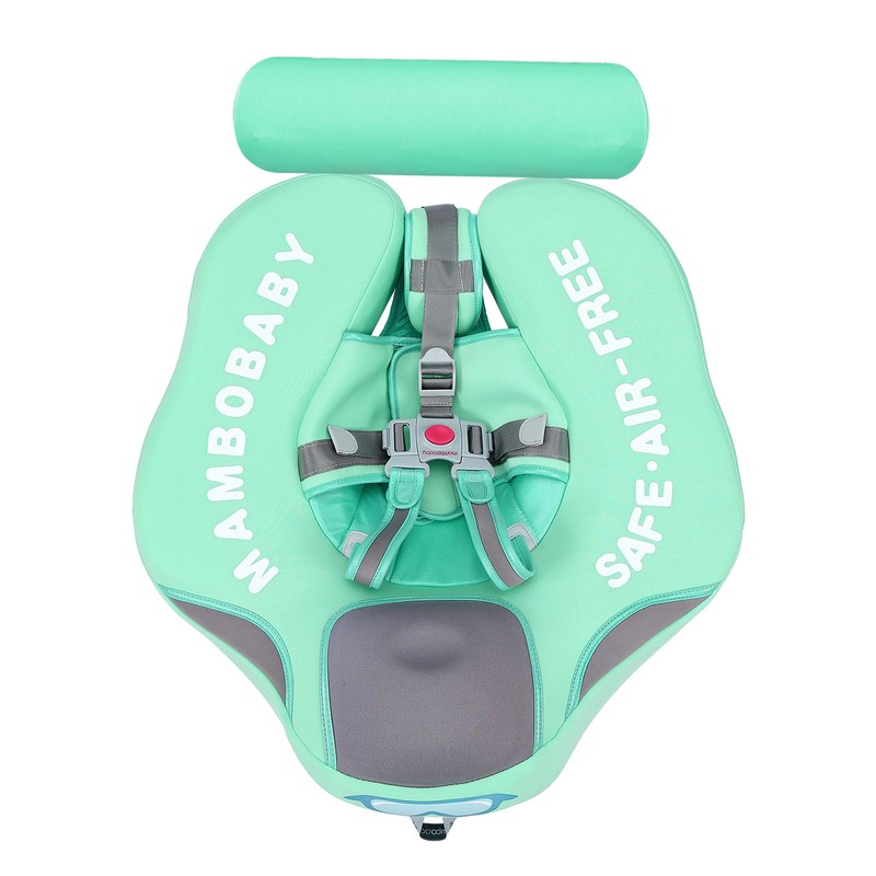 Non-Inflatable Baby Float with Tail Float Canopy Infant Lying Swimming