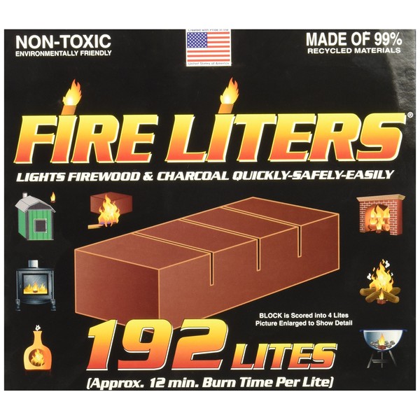 FIRE LITERS 10192 (192 Pack) 192PK Fireplace Lighter, 1, tan, 192 Count