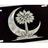 Diamond Etched Products Engraved SC Palmetto Palm Tree Moon Car